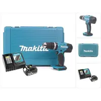 Makita Boormachine + slagboor, DHP 453 RF Accu klopboormachine 18V 42Nm in koffer + 3.0 Ah accu + lader (Oplaadbare batterij)