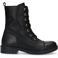 Manfield leren veterboots zwart female | Maat: 36