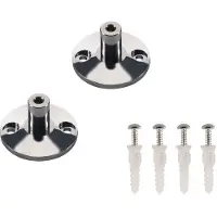 SLV Onderdeel | Wandhouder voor 12V draadsysteem | chroom | 2 stuks | 3cm