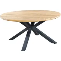 Yoi Tuintafel Noas Alu Dark Grey / Teak Ø150 cm