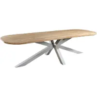 Yoi Tuintafel Noas Alu Salix / Teak 220 x 100 cm