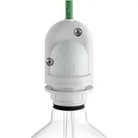 Bigbuy Eiva E27 Lamp Holder Wit