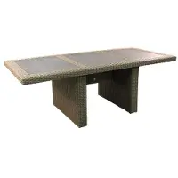 Own Dining Tafel 220 x 100 cm Kobo Half Rond Wicker