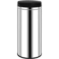 vidaXL Prullenbak met automatische sensor 80 L roestvrij staal