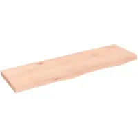 vidaXL Wandschap 100x30x(2-4) cm onbehandeld massief eikenhout