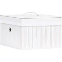 vidaXL Opbergboxen 4 st bamboe wit