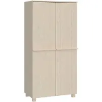 vidaXL Kledingkast HAMAR 89x50x180 cm massief grenenhout honingbruin