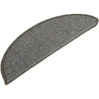 vidaXL Trapmatten 15 st 56x17x3 cm Grijs Halfrond