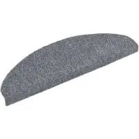 vidaXL Trapmatten Zelfklevend 15 stuks 65x21x4 cm Lichtgrijs Halfrond Groot
