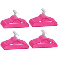 vidaXL 100-delige Kledinghangerset anti-slip fluweel roze
