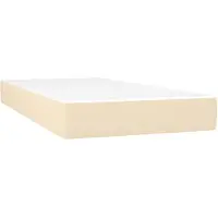 vidaXL Pocketveringmatras medium 90x190x20 cm stof crèmekleurig