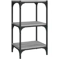vidaXL Boekenkast 40x33x70,5 cm hout en staal grijs sonoma eikenkleur