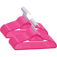vidaXL 50-delige Kledinghangerset anti-slip fluweel roze