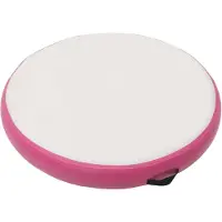 vidaXL Opblaasbare gymnastiekmat met pomp, 100x100x10 cm, PVC, roze