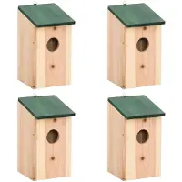 vidaXL Vogelhuisjes 4 st 12x12x22 cm hout