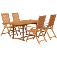 vidaXL 5-delige Tuinset massief acaciahout 150-200 cm