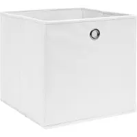 vidaXL Opbergboxen 4 st 28x28x28 cm nonwoven stof wit