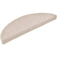 vidaXL Trapmatten 10 st 56x17x3 cm Taupe Halfrond