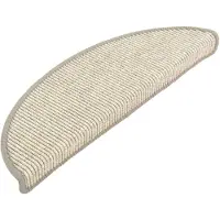 vidaXL Trapmatten 15 st 56x17x3 cm Zilver Halfrond