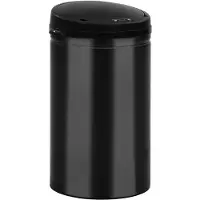 vidaXL Prullenbak met automatische sensor 40 L koolstofstaal zwart