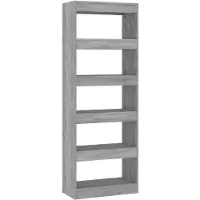 vidaXL Boekenkast/kamerscherm 60x30x166 cm bewerkt hout betongrijs