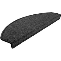 vidaXL Trapmatten 10 st 65x24x4 cm Antraciet Halfrond Groot