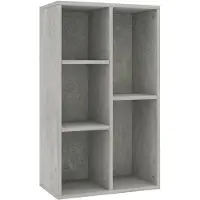 vidaXL Boekenkast/dressoir 50x25x80 cm bewerkt hout betongrijs