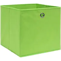 vidaXL Opbergboxen 10 st 28x28x28 cm nonwoven stof groen