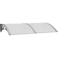 vidaXL Deurluifel 150x75 cm polycarbonaat grijs