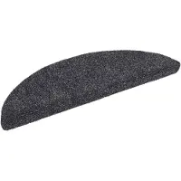 vidaXL Trapmatten Zelfklevend 10 stuks 56x17x3 cm Donkergrijs Halfrond