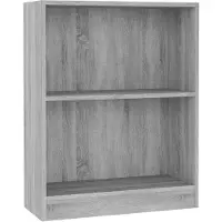 vidaXL Boekenkast 60x24x76 cm bewerkt hout grijs sonoma eikenkleurig