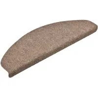 vidaXL Trapmatten Zelfklevend 5 stuks 65x21x4 cm Beige Halfrond Groot