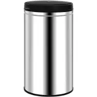 vidaXL Prullenbak met automatische sensor 60 L roestvrij staal