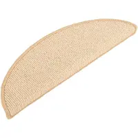 vidaXL Trapmatten 15 st 65x21x4 cm Crème Halfrond Groot