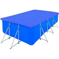 vidaXL Zwembadhoezen 2 st rechthoekig 90 g/m² 540x270 cm PE
