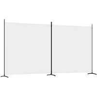 vidaXL Kamerscherm met 2 panelen 348x180 cm stof wit