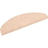 vidaXL Trapmatten Zelfklevend 15 stuks 65x21x4 cm lichtbruin Halfrond Groot