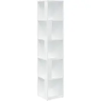 vidaXL Hoekkast 33x33x164,5 cm bewerkt hout wit