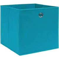 vidaXL Opbergboxen 10 st 28x28x28 cm nonwoven stof babyblauw