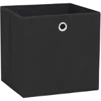 vidaXL Opbergboxen 10 st 28x28x28 cm nonwoven stof zwart