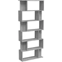 vidaXL Boekenkast/kamerscherm 80x24x192 cm bewerkt hout grijs sonoma