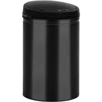 vidaXL Prullenbak met automatische sensor 30 L koolstofstaal zwart