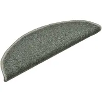 vidaXL Trapmatten 15 st 56x17x3 cm Donkergroen Halfrond