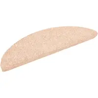 vidaXL Trapmatten zelfklevend 15 stuks 56x17x3 cm lichtbruin halfrond