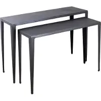 Ptmd bijzettafel rivva - 121x39x82cm set van 2