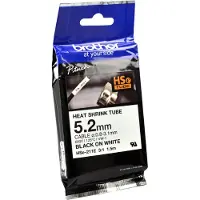 Brother HSe-211E krimpkous tape zwart op wit 6 mm (origineel)