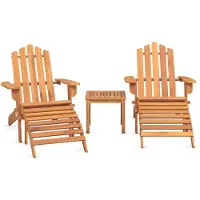 vidaXL 3-delige Loungeset Adirondack massief acaciahout