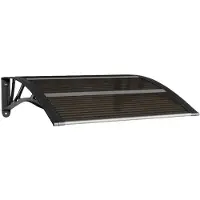vidaXL Deurluifel Zwart 80x75 cm Polycarbonaat