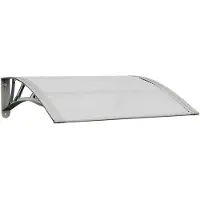 vidaXL Deurluifel 80x75 cm polycarbonaat grijs en transparant