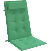 vidaXL Stoelkussens 6 st hoge rug oxford stof groen